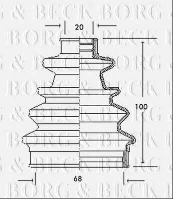 BORG & BECK bcb2040 -  Пыльник, приводной вал